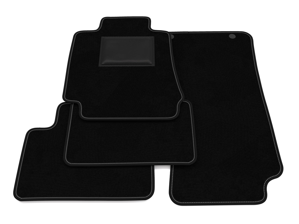 Tappetini Auto Italian Carpet Per Alfa Romeo 4C Spider 2013-2025, Set Anteriore In Moquette, Fondo Antiscivolo, Ricamati, Made In Italy