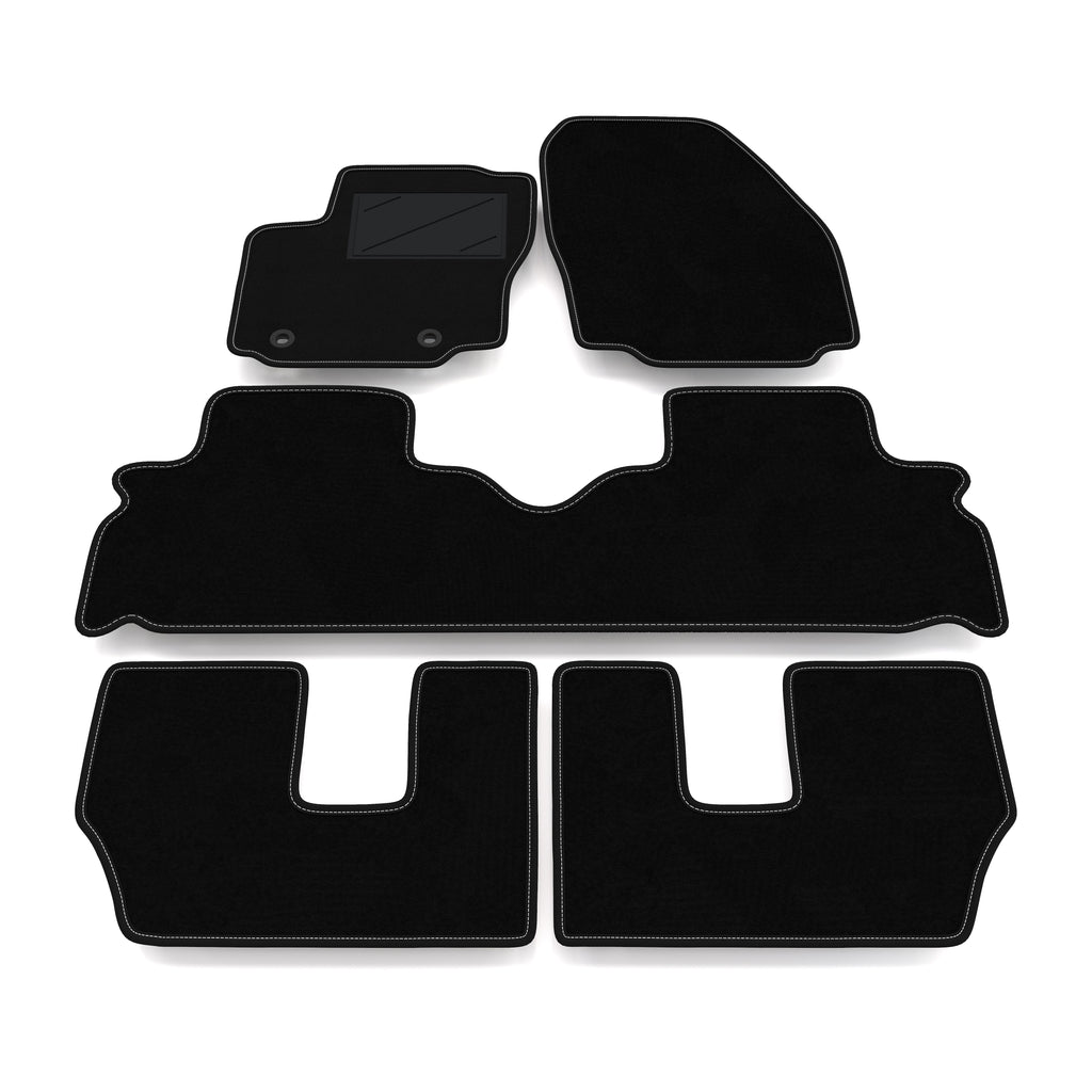 Tappetini Ford S-Max 7 posti 2006-2015 distanza clip conducente 25cm